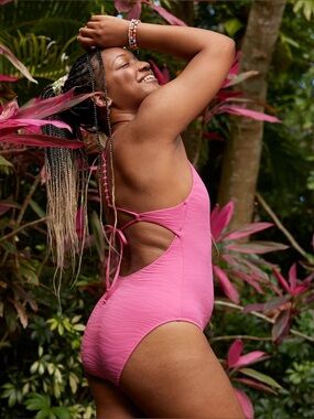Aerie Jacquard V Scoop One Piece